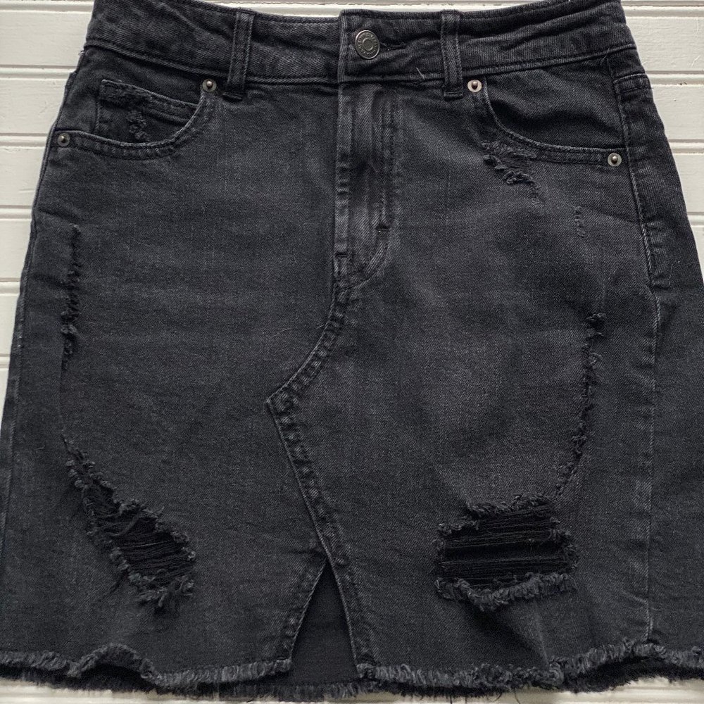 Wild Fable 00 Black Denim Skirt